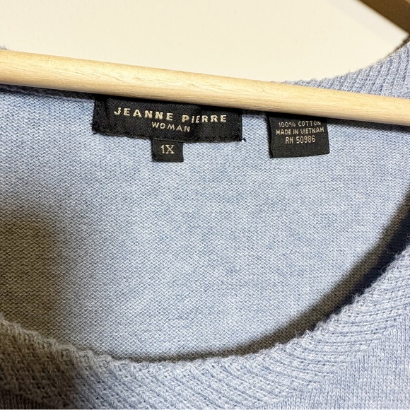 Jeanne Pierre Chambray Heather Longline Sweater - Picture 6 of 7